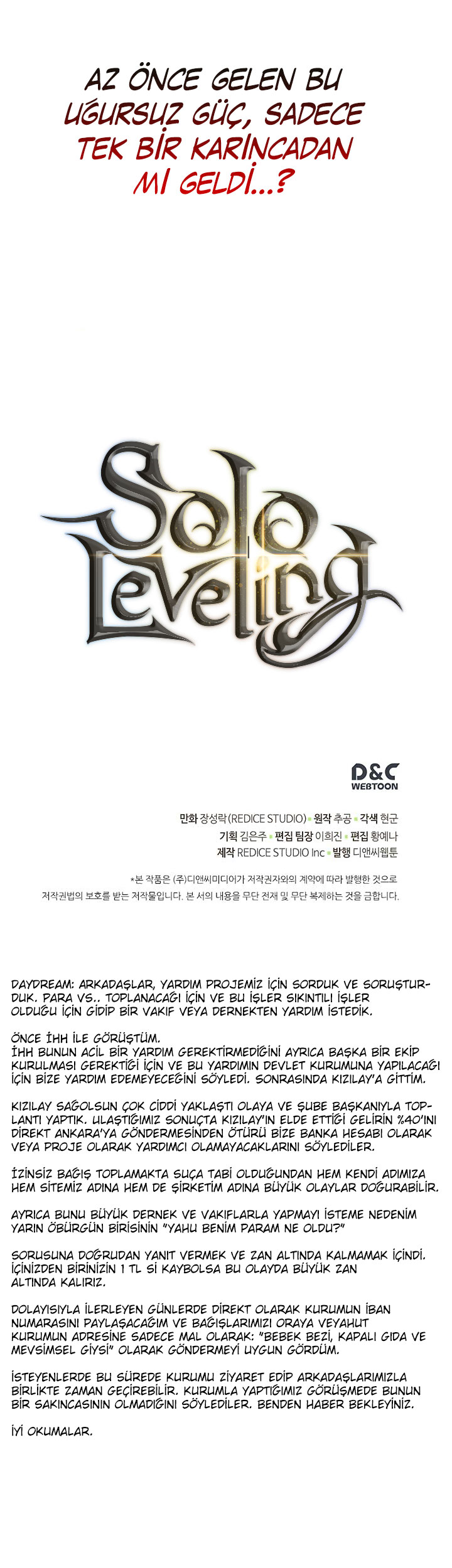 Read Solo Leveling TR Manga Online